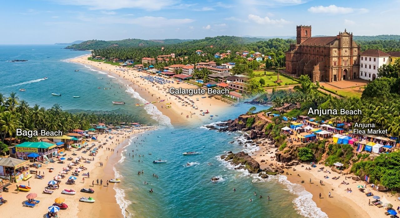Top places in Goa to visit - New Mangalore Cabs
